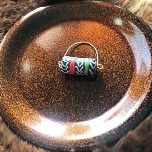 Handmade African glass beaded ring